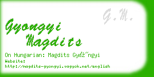 gyongyi magdits business card